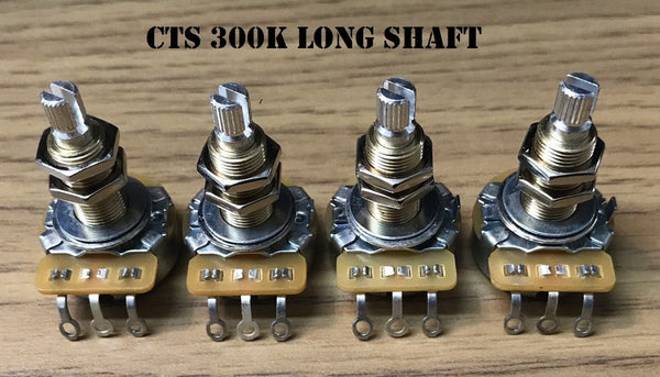 CTS 300k Linear Taper Long Split-Shaft Potentiometers (set of 4)