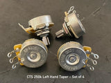 Left handed CTS vintage style 250K audio pots set of 4