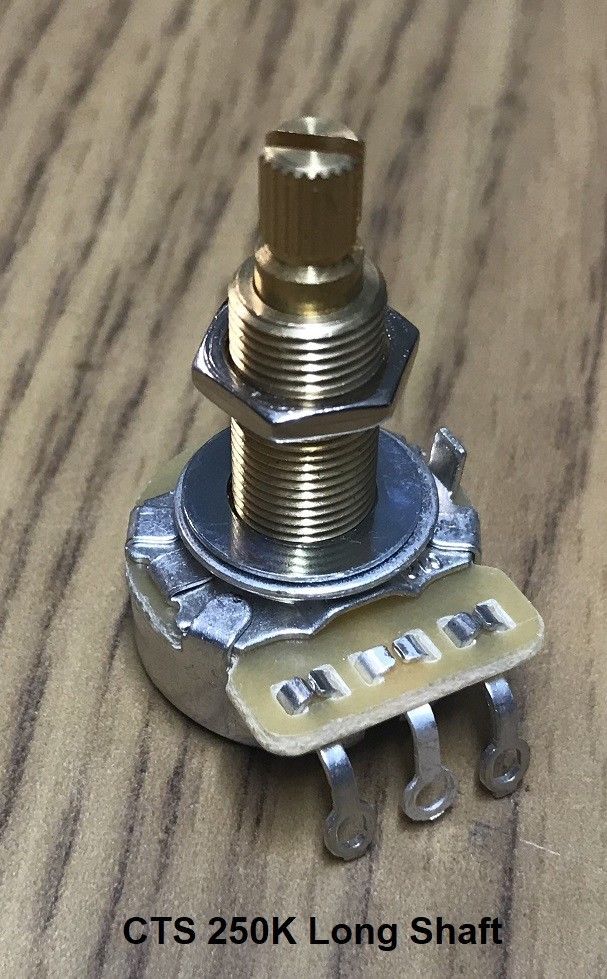 CTS 250K Long Shaft Audio Pot Starr Guitar Systems