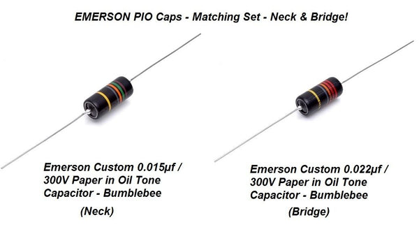 Emerson Paper In Oil Tone Capacitors (2) Neck & Bridge