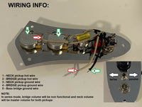 Wiring Harness for Fender J-Bass: Series/Parallel Switching