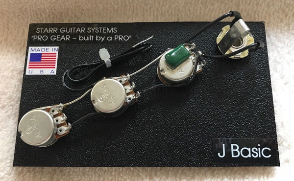 Basic System Fender Wiring Harness for Fender J-Bass: Basic – Starr Guitar Systems