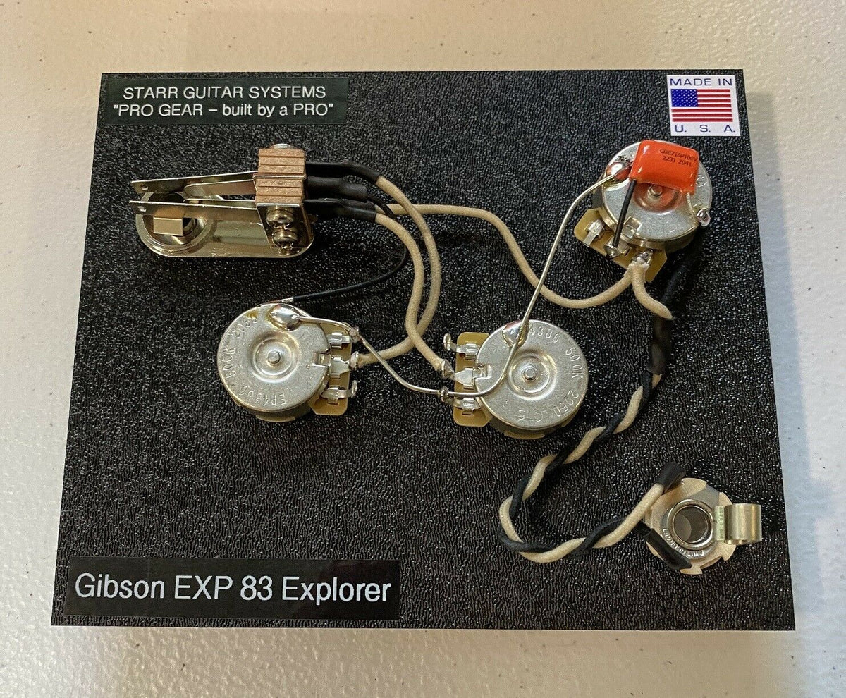 Wiring Harness for Gibson Explorer 19831988 "James Hetfield" Starr Guitar Systems