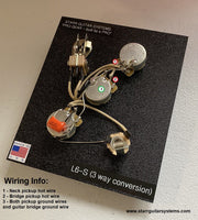Wiring Harness for Gibson L6-S: 3 way Les Paul Switch mod