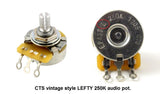 Left handed CTS vintage style 250K audio pots set of 4