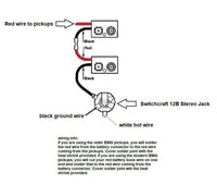 Prewired Switchcraft 12B 1/4" stereo output jack with 18-volt mod (EMG)