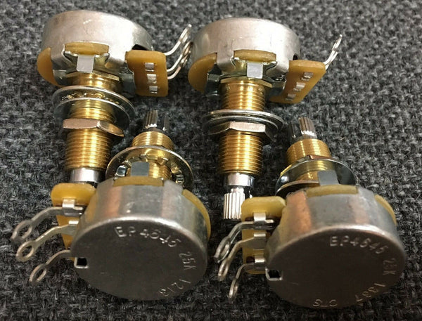 (set of 4) CTS 25K Audio Taper Pots (for EMG)