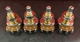 WD 500K Long Shaft LEFT HANDED Reverse Audio Potentiometers (set of 4)