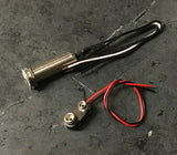 Pre wired Switchcraft 152B Stereo Long Threaded Jack with Battery Clip for EMG