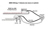 Pre wired Switchcraft 152B Stereo Long Threaded Jack with Battery Clip for EMG