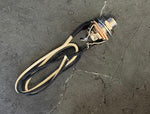 Puretone Mono Input Jack with GAVITT vintage cloth covered 22 gauge wire: Chrome