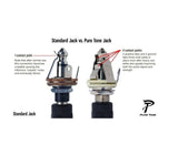 Puretone Mono Input Jack with GAVITT vintage cloth covered 22 gauge wire: Gold