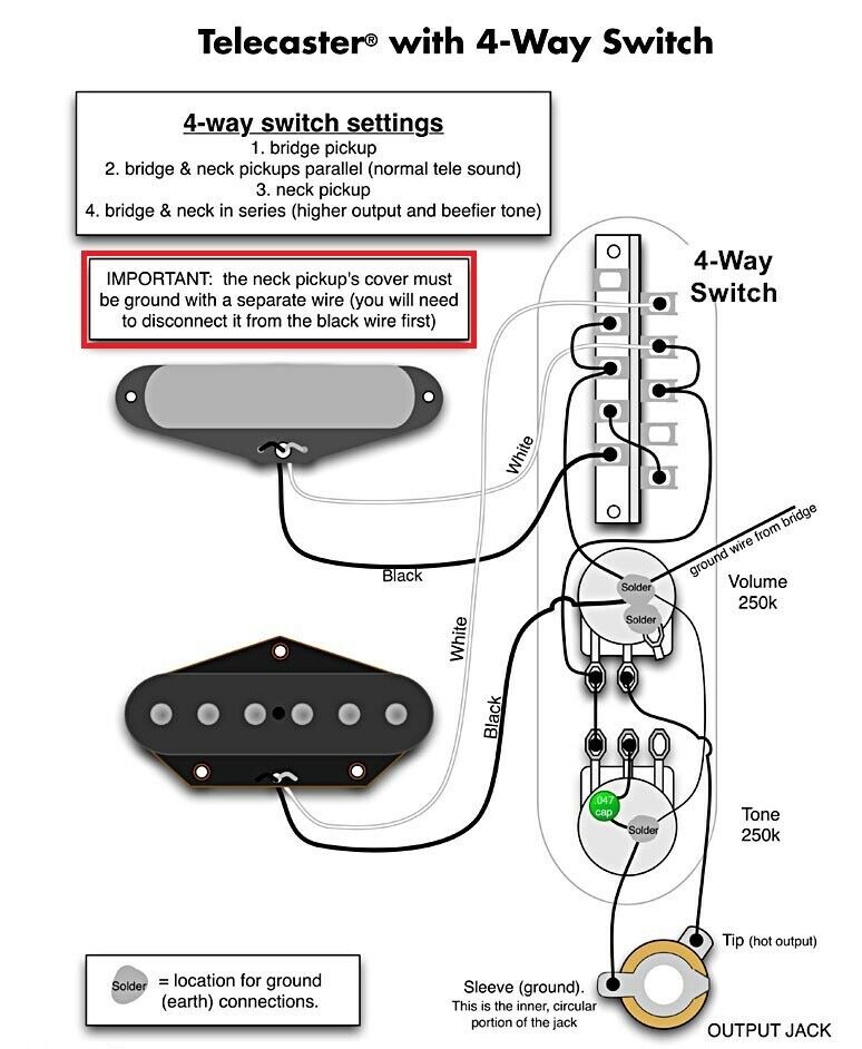 Tritan Telecaster 4-Way Pickup Selector Switch – Starr Guitar Systems