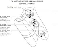 Wiring Harness for Fender J-Bass: 1960's Style Tortoise Shell