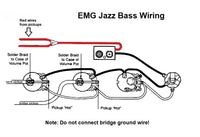 Wiring Harness for Fender J-Bass: Active Pickups (EMG)