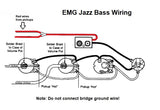 Wiring Harness for Fender J-Bass: Active Pickups (EMG)