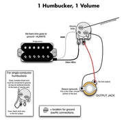 Wiring Harness for EVH Frank n Strat or other 1 pickup guitar