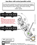 Wiring Harness for Fender J-Bass: Series/Parallel