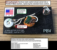 Wiring Harness for Fender P-Bass: Rotary Varitone