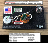 Rotary Varitone style 6 position tone control for Bass